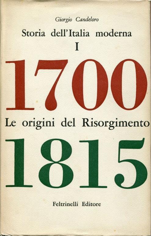 Copertina di Storia dell’Italia moderna – Vol. I